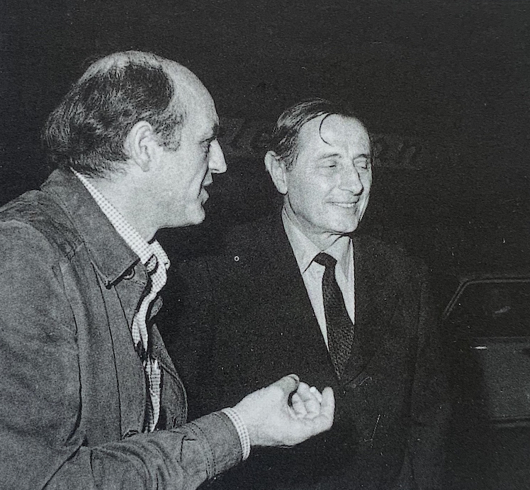 Con Francesco Biamonti, 1976